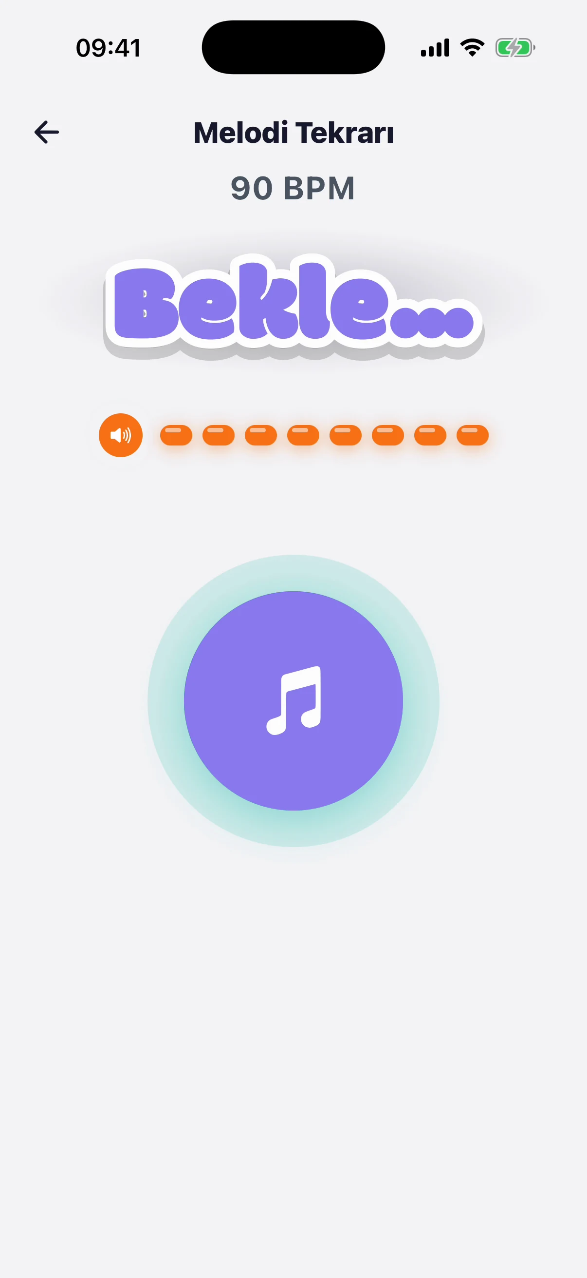 Melodi Tekrarı: melodi çalarken bekleme ekranı